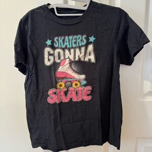 Gildan Black Skaters Graphic Kids T-Shirt